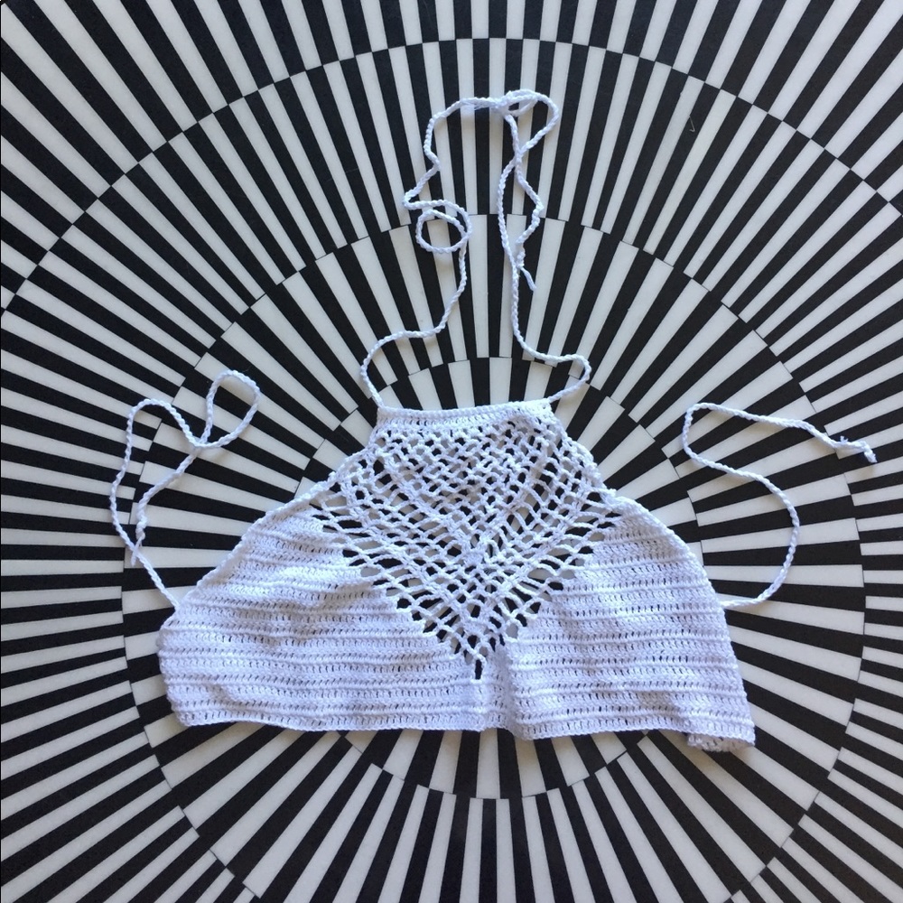 Woven White Top/Bikini