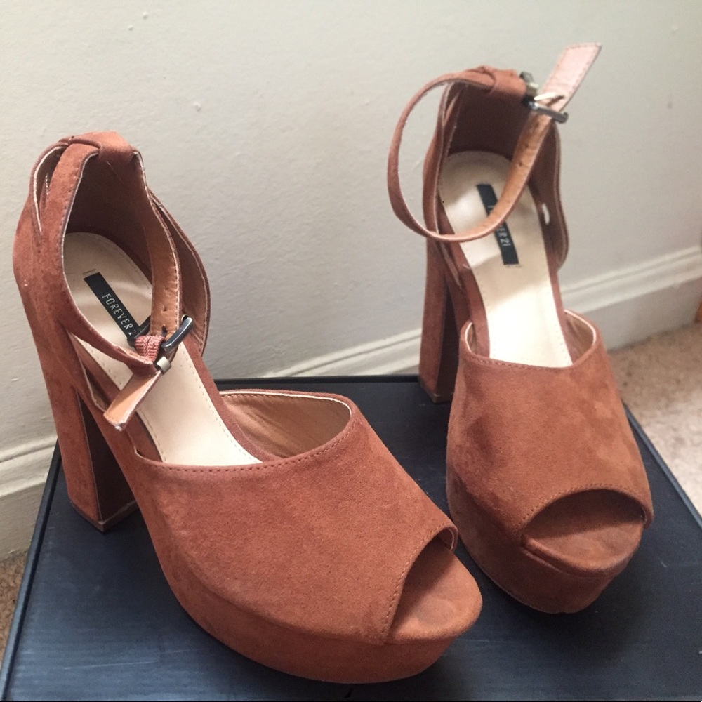 Brown Suede Heel