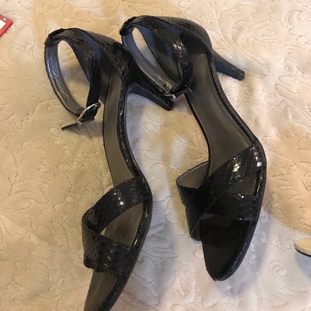 Black heels. WHITE SHOES GONE! Price adjust made.