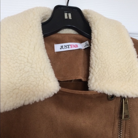 NWT JustFab Faux Suede Moto Jacket Size M or 1X - Picture 3 of 8