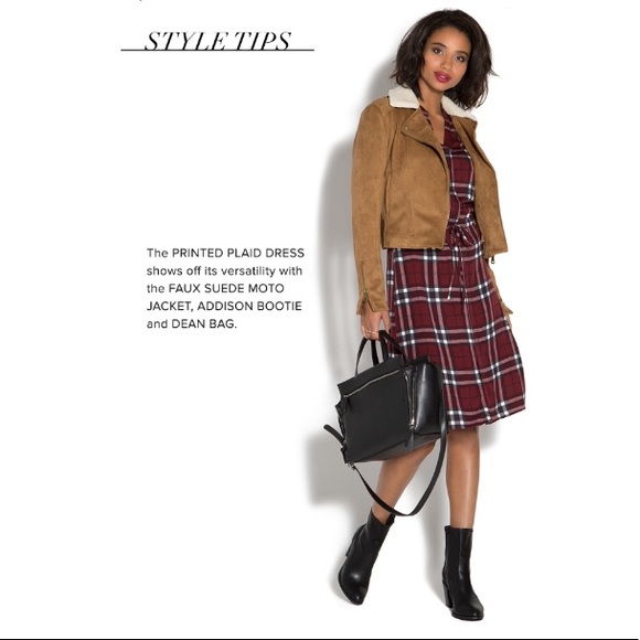 NWT JustFab Faux Suede Moto Jacket Size M or 1X - Picture 6 of 8