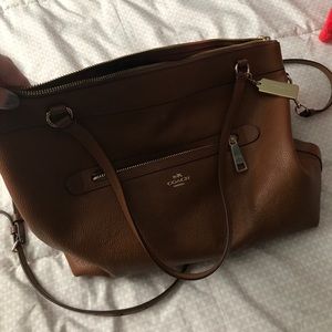 Authentic brown large coach bag