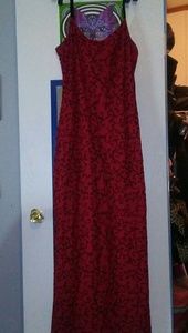 Sexy bodycon red formal dress.