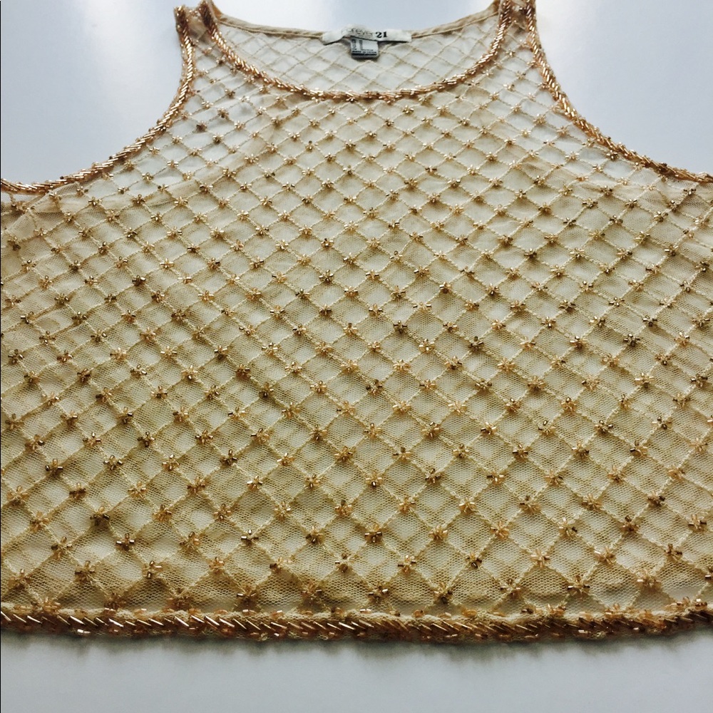 Gold Beaded Tank