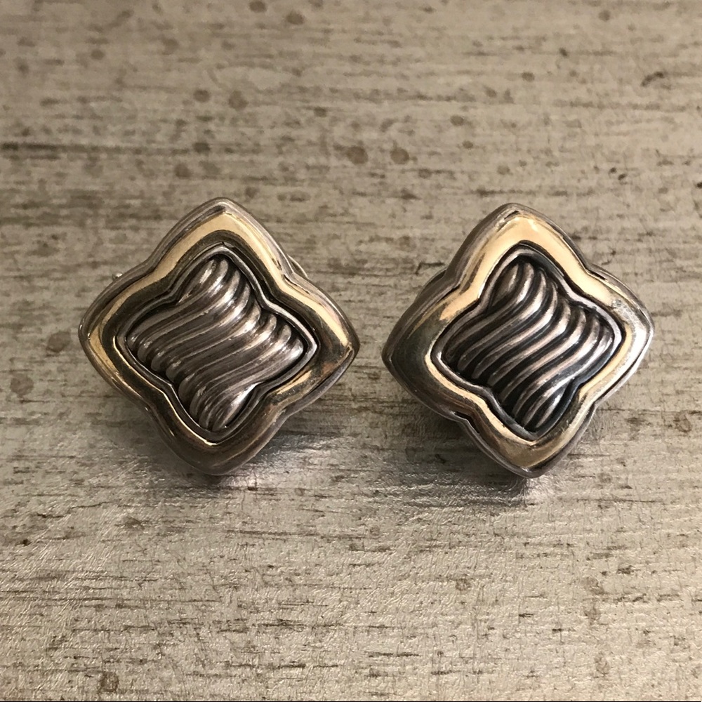 David yurman studs with 14K gold