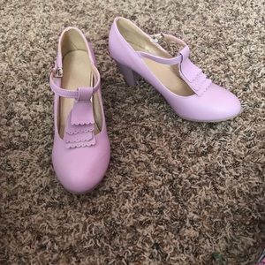 Lilac mid heels