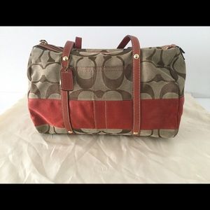 Coach Shoulder Bag - Beige and Orange
