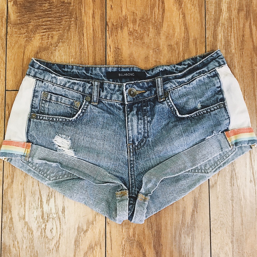 Billabong shorts with rainbow sides