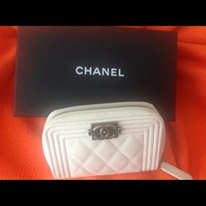NWT Authentic Ivory Chanel Boy Wallet Small NWT Authentic Ivory Chanel Boy Wallet Small
