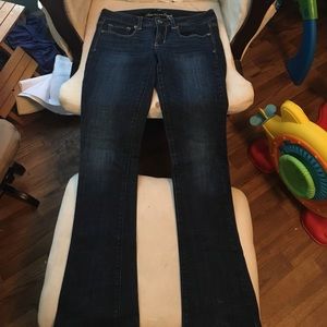 Dark American eagle jeans.