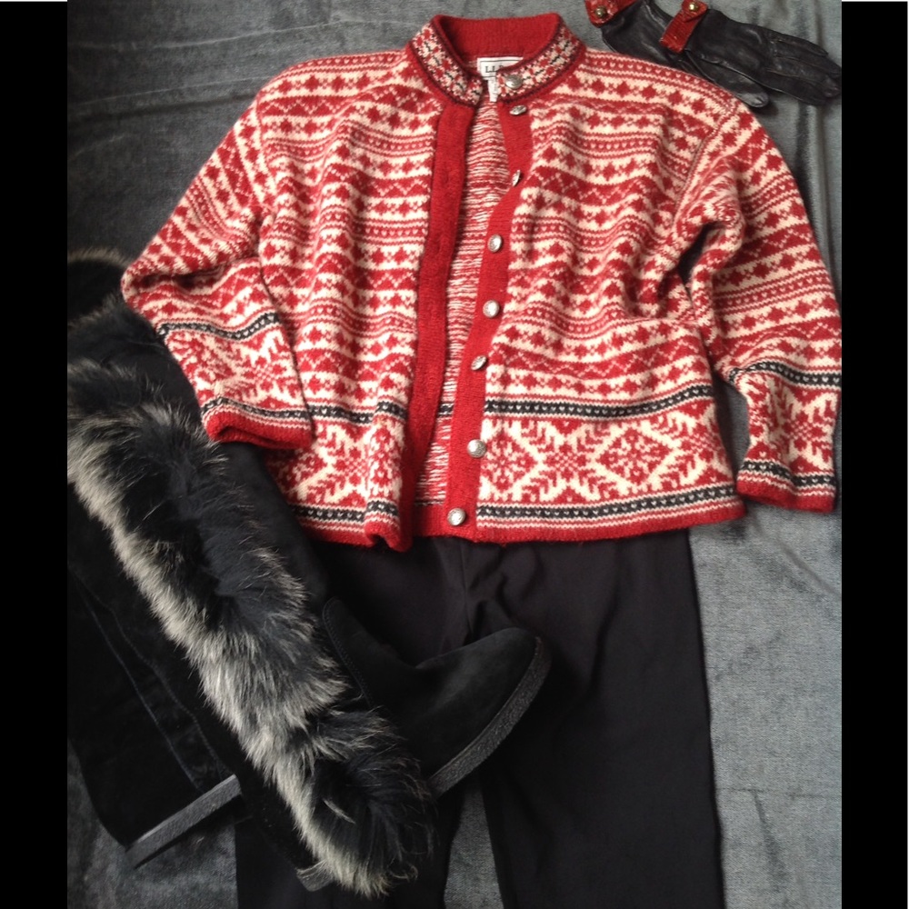 Nordic Sweater VTG L. L. Bean