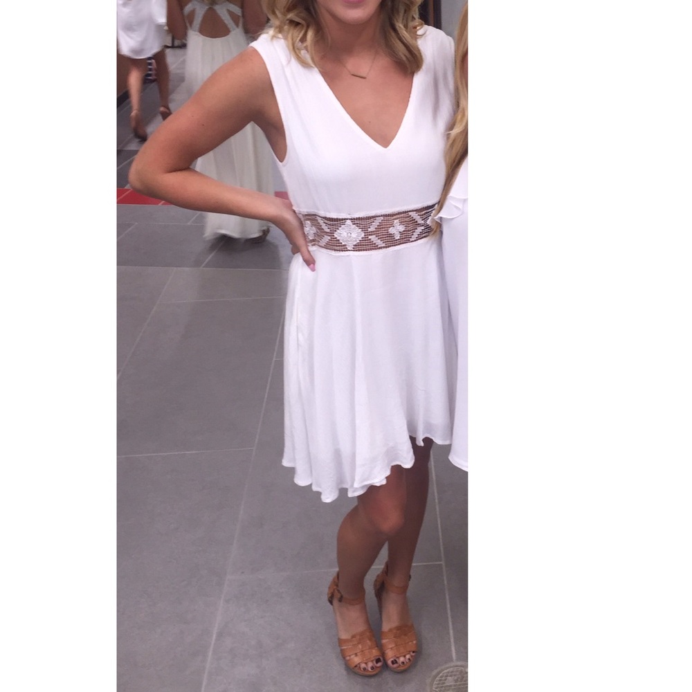 White flowy Free People dress