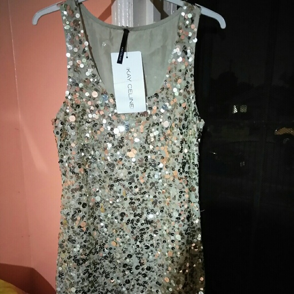 Kay Celine gold sequins dress - Picture 1 of 2