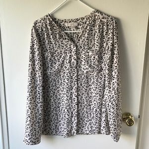Loft Leopard Blouse
