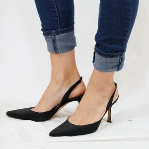 Manolo Blahnik Black Slingback Heels Size 39.5 Manolo Blahnik Black Slingback Heels Size 39.5