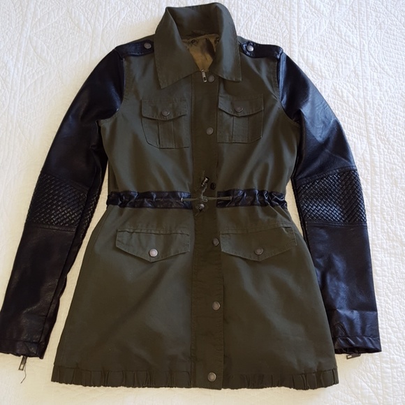 Anthro John + Jenn Green Utility Field Jacket - Picture 2 of 8