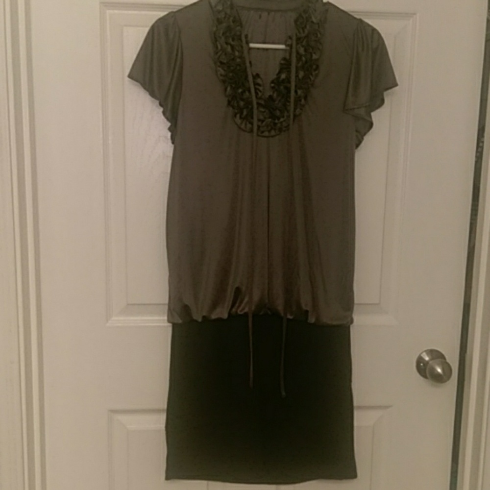Ruffle neck dress
