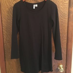 •black long sleeve dress•