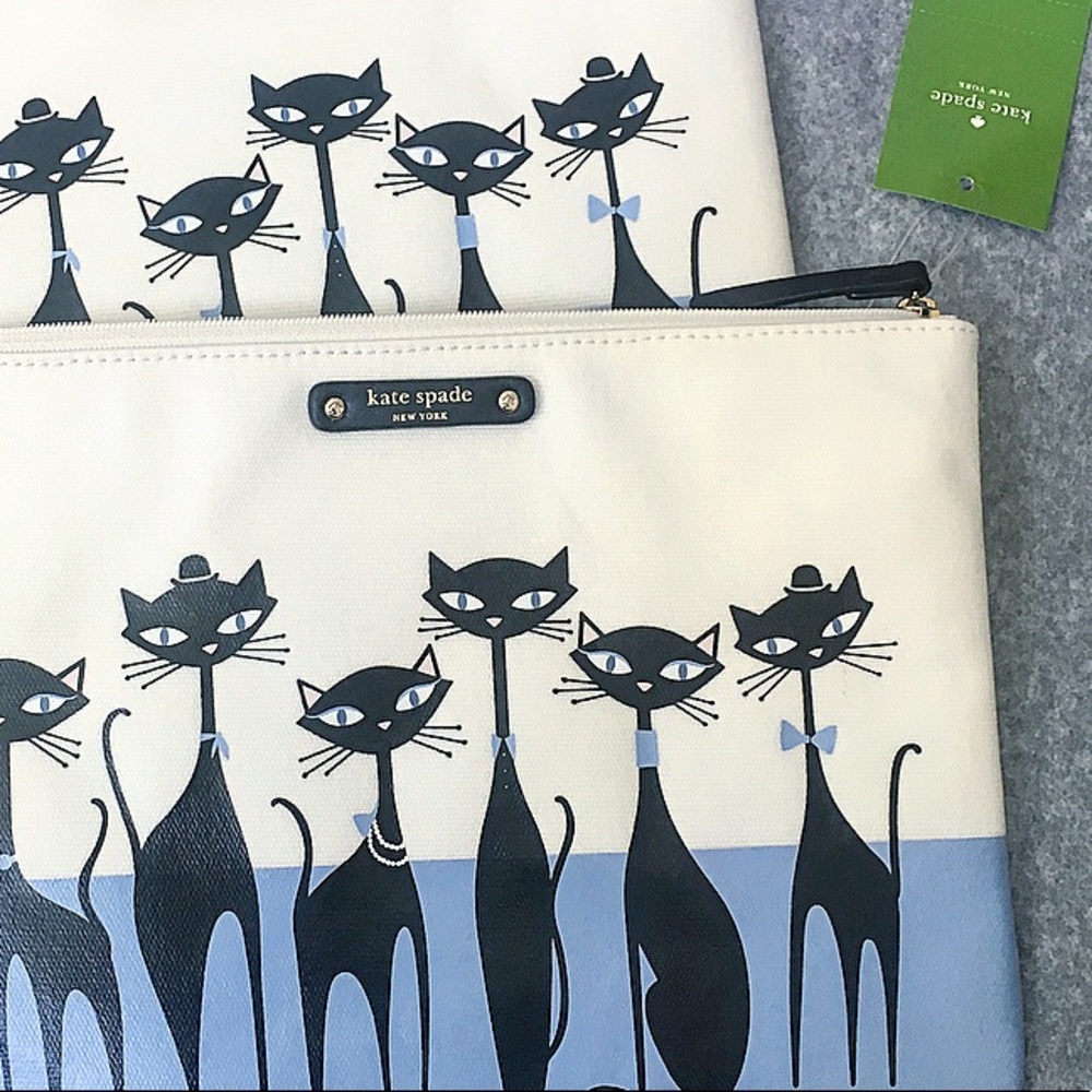 LAST ONE!  KATE SPADE Jazz Cats Pouch