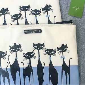 LAST ONE!  KATE SPADE Jazz Cats Pouch