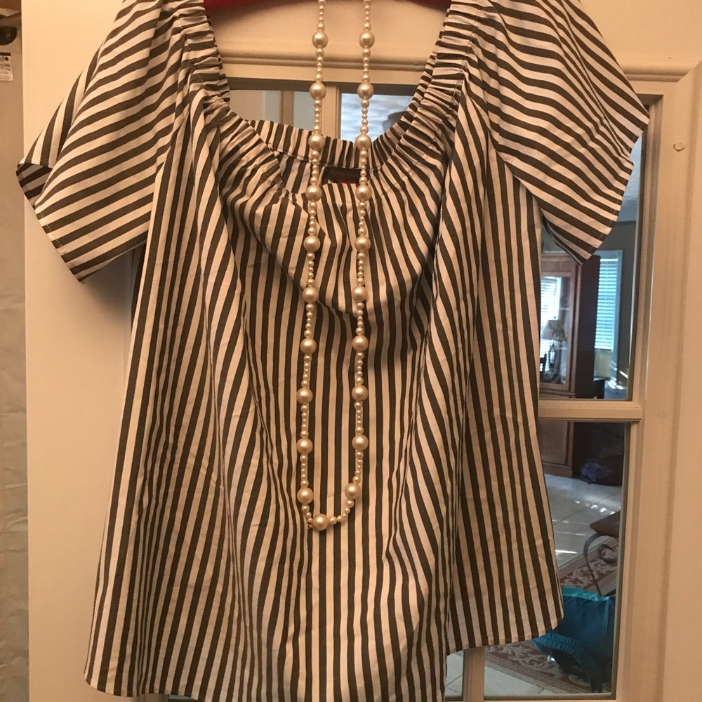 Vince Cameron Grey Stripe