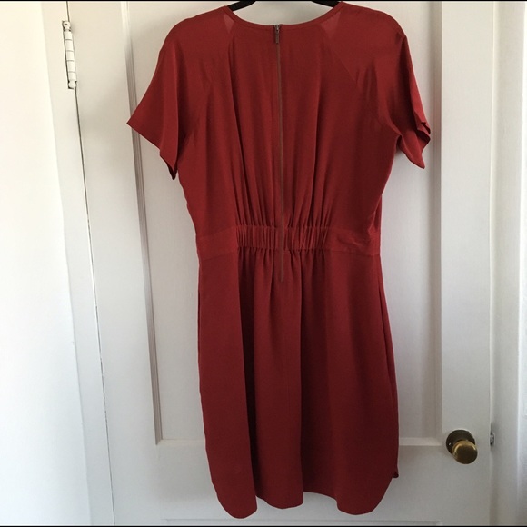 Madewell silk cinch-waist red dress - Picture 7 of 8