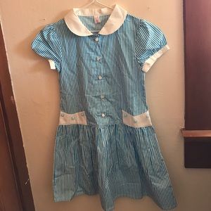 Girls collared blue dress