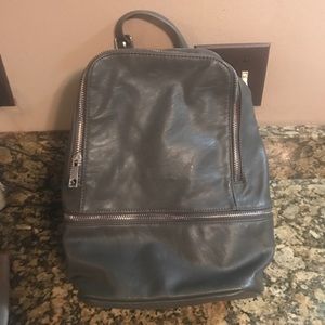 Trendy Grey backpack purse