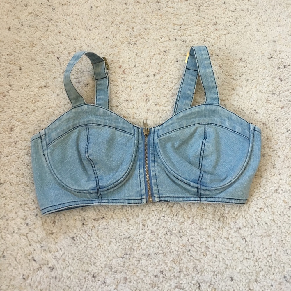 Jean bralette top