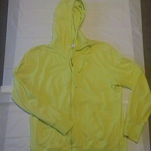 Activewear zip up neon yellow hoodie