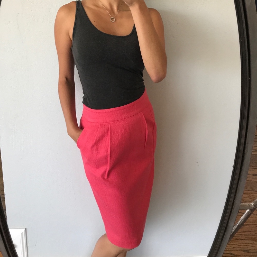 Banana republic Coral tweed/woven skirt