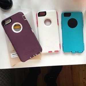 Two otter box cases and one skin