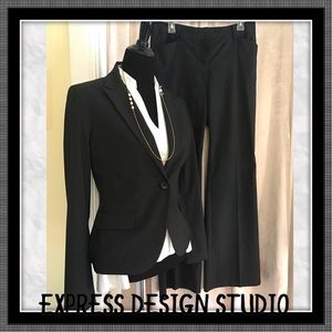 Express pinstriped pant suit