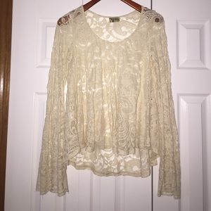 Show Me Your Mumu Lace Bell Top