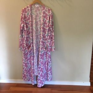 LuLaRoe XL Sarah Duster Floral Pattern
