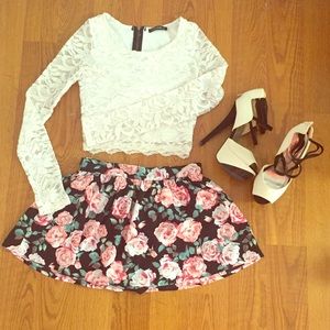 Forever 21 skirt with shorts underneath