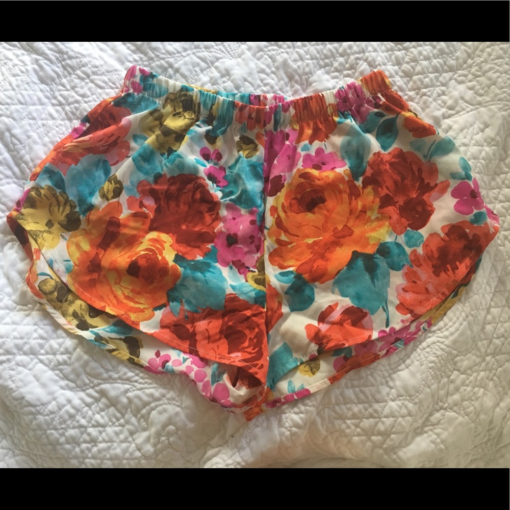 Colorful floral shorts