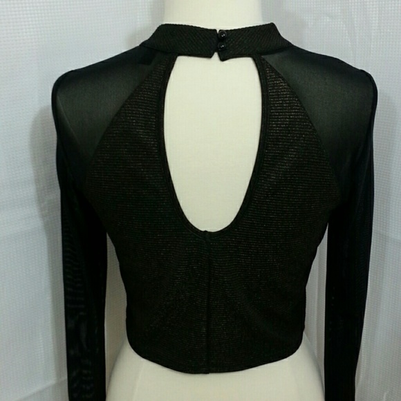 MATERIAL GIRL Sexy Longsleeves Short Top. NWOT - Picture 3 of 4