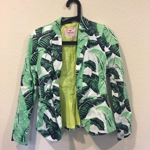 Juicy Couture Jackets & Coats - Juicy Couture green palm leaf blazer Juicy Couture Jackets & Coats - Juicy Couture green palm leaf blazer