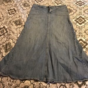 FashionBug floor length jean skirt
