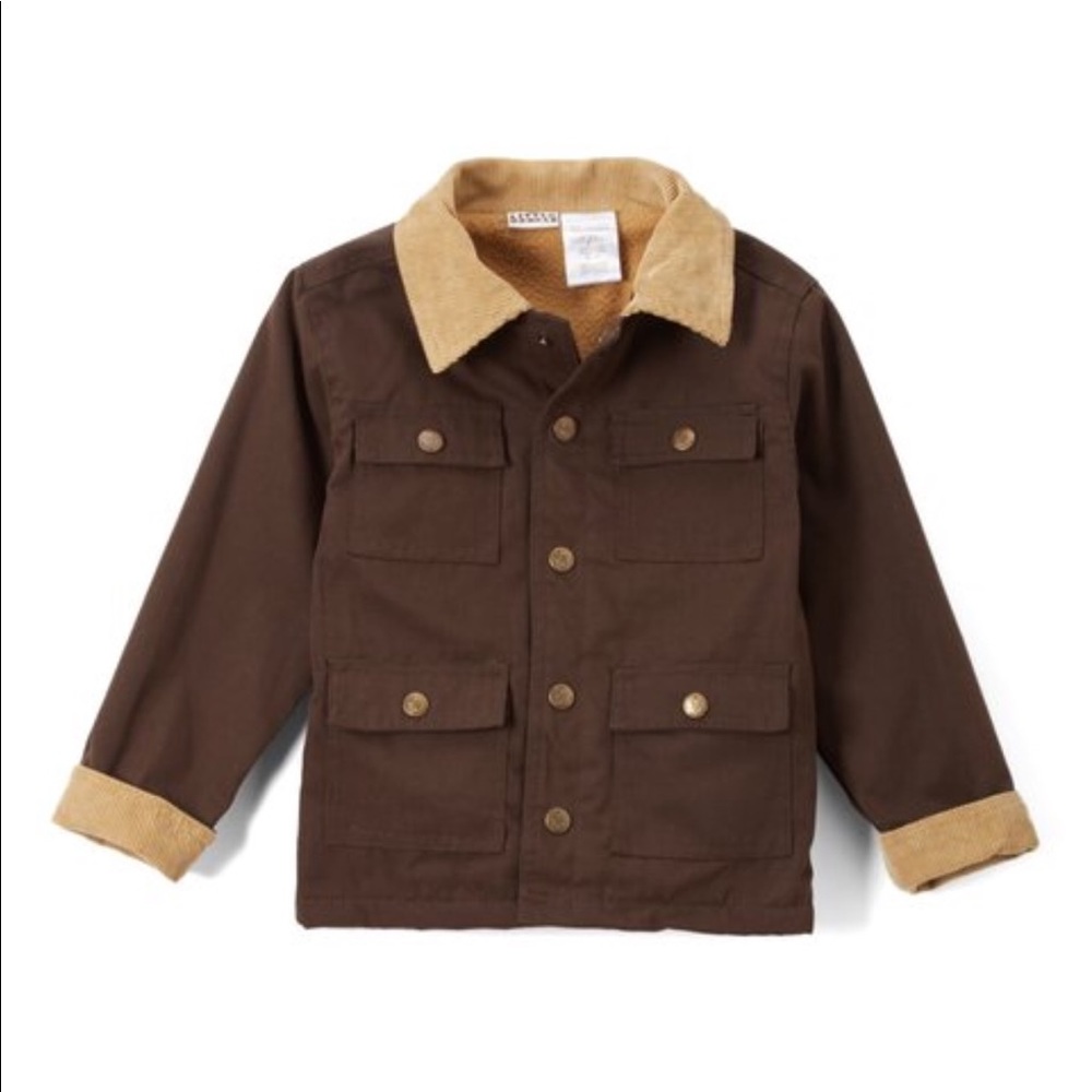 Little Rebels boy brown winter jacket 7