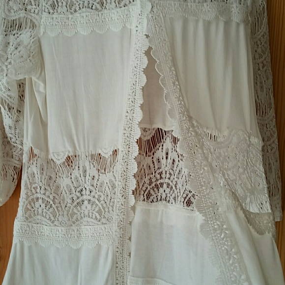 White lace, cotton blouse - Picture 4 of 4