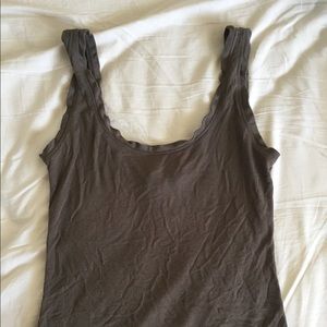 bcbg chocolate brown tank top