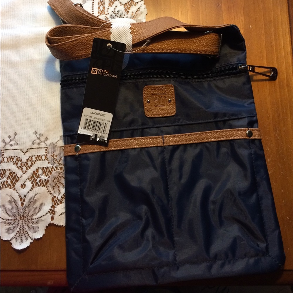 Stone Mountain Navy Lockport Crossbody Bag