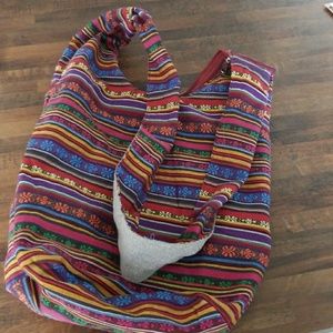 Tribal/ Boho crossbody bag, multi-colored