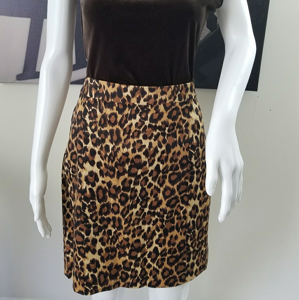 Gap NWT Leopard animal print pencil skirt size 8