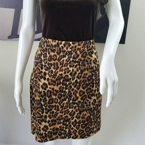 Gap NWT Leopard animal print pencil skirt size 8