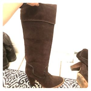 Brown Suede Boots lined with Leather