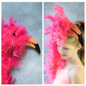 DIY Flamingo Costume Headpiece