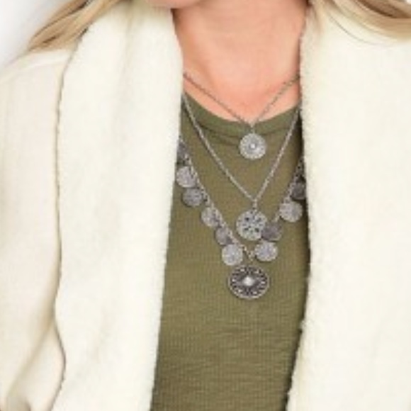 FAUX SUEDE and FUR WRAP JACKET - Picture 4 of 4